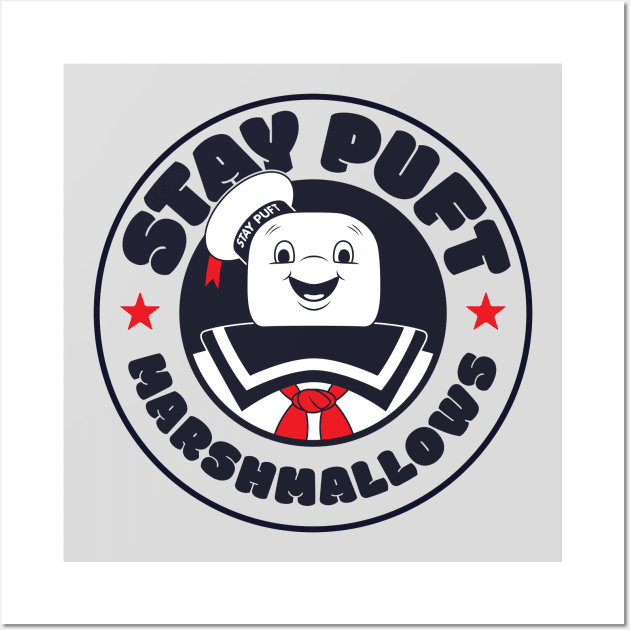 Stay Puft Marshmallows Logo (Ghostbusters) Wall Art by GraphicGibbon